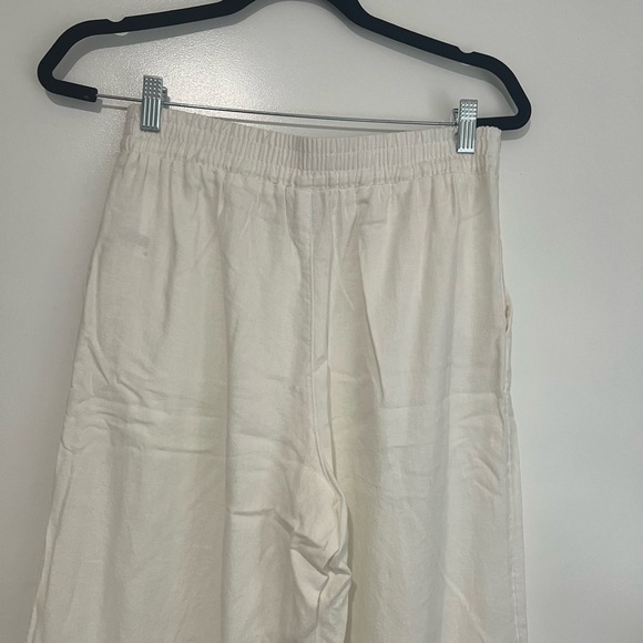 a new day Off-White Wise Leg Linen Blend Pants - NWOT - Picture 5 of 7